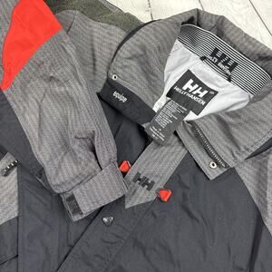 Helly Hansen Equipe Ski Jacket Snowboarding Sailing M Black Red Grey Helly Tech